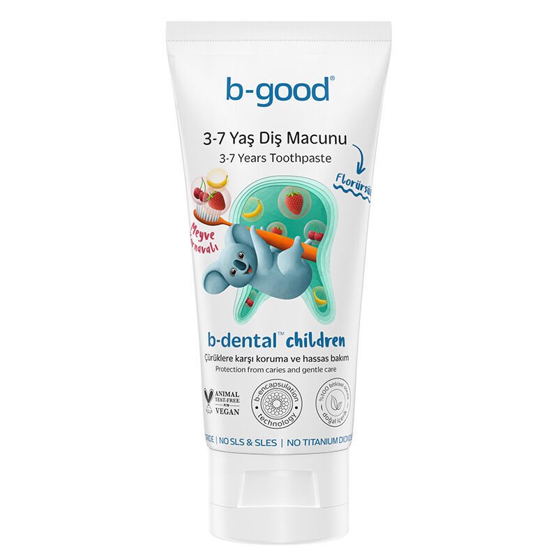 B-Good B-dental 3-7 Yaş Diş Macunu Florürsüz Meyve Karnavalı 50 ml