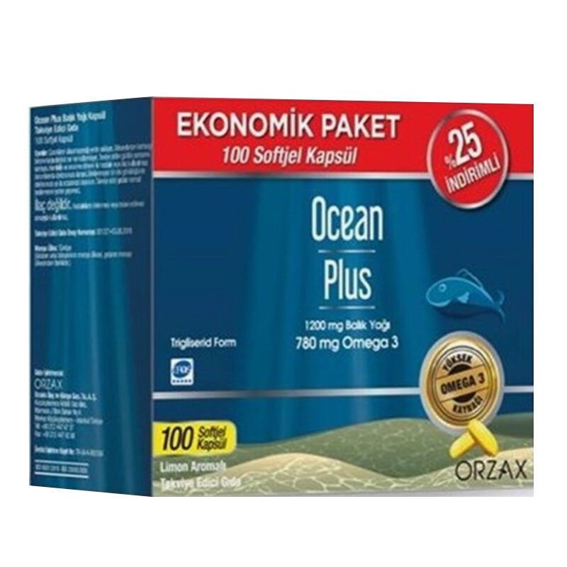 Orzax Ocean Plus 1200 Mg 100 Softjel Ekonomik Paket